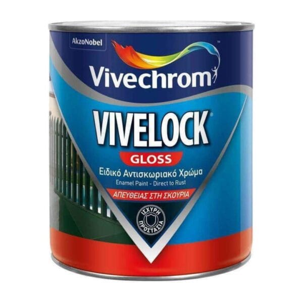 VIVECHROM VIVELOCK GLOSS ΧΡΩΜΑ ΠΡΟΣΤΑΣΙΑΣ ΜΕΤΑΛΛΩΝ ΑΠΕΥΘΕΙΑΣ ΣΤΗ ΣΚΟΥΡΙΑ 750ML COLORS