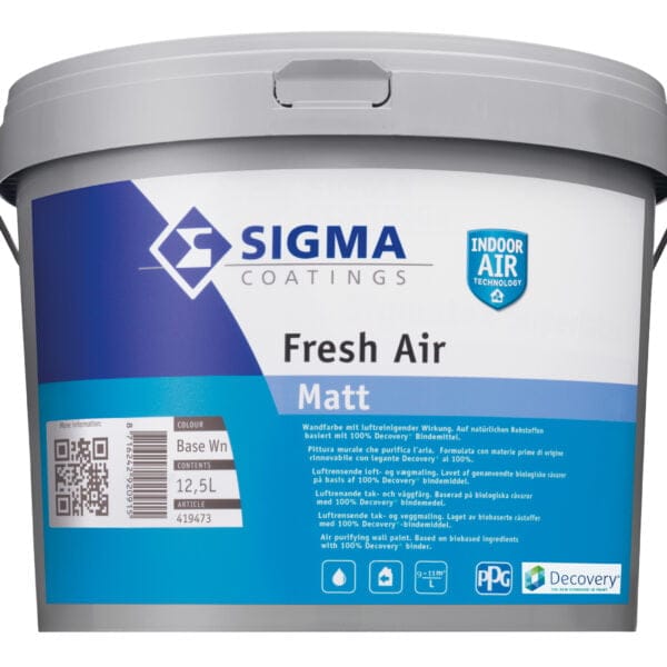 ΠΛΑΣΤΙΚΟ ΧΡΩΜΑ SIGMA Fresh Air 12,5 LIT! Τής μεγαλύτερης εταιρείας στό κόσμο PPG COLORS