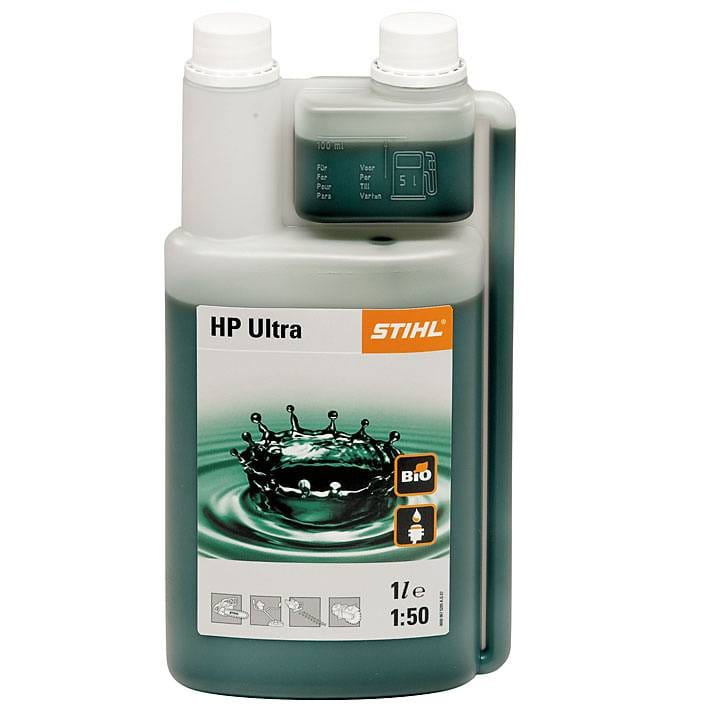 Λάδι δίχρονων κινητήρων HP ULTRA 1 l (για 50 l βενζίνης), με δοσομετρική φιάλη STIHL