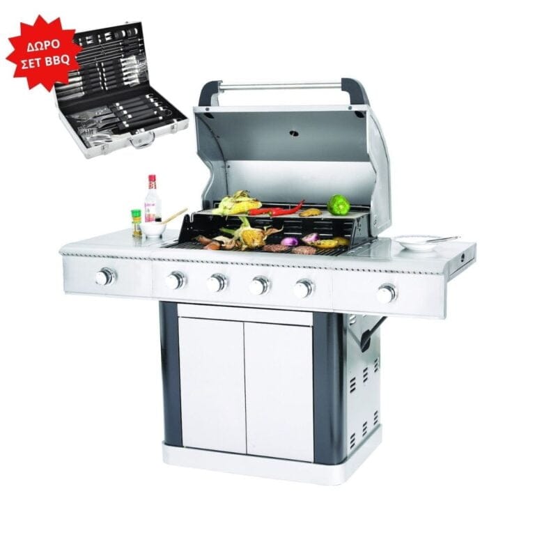 BORMANN ELITE BBQ5500 Ψησταριά Υγραερίου & Υπέρυθρων Zenith 4+2 Εστιών ΣΠΙΤΙ - ΑΥΤΟΚΙΝΗΤΟ