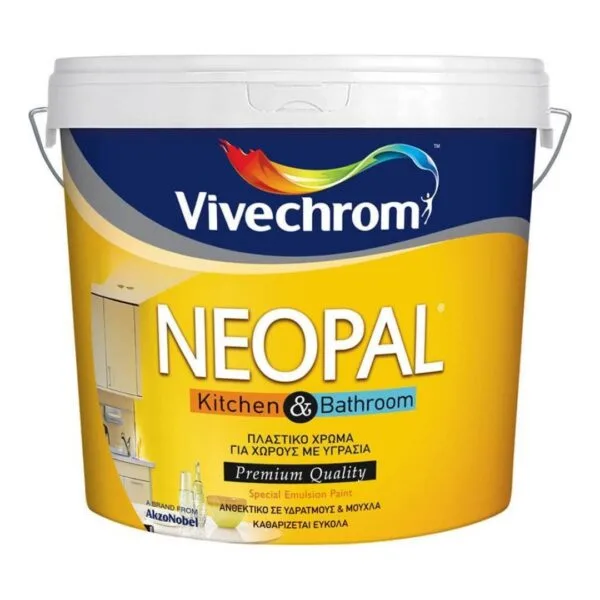 VIVECHROM NEOPAL KITCHEN & BATHROOM ΠΛΑΣΤΙΚΟ ΧΡΩΜΑ ΑΝΤΙΜΟΥΧΛΙΚΟ ΟΙΚΟΛΟΓΙΚΟ 3L COLORS