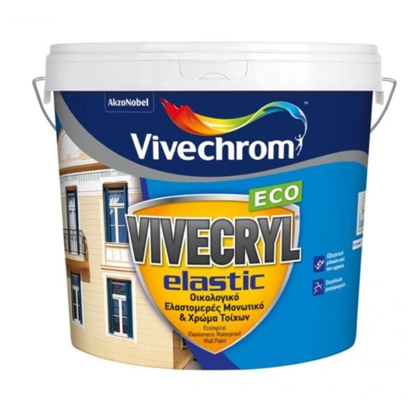 VIVECHROM VIVECRYL SILICONE ECO ΑΚΡΥΛΙΚΟ ΧΡΩΜΑ ΟΙΚΟΛΟΓΙΚΟ ΣΙΛΙΚΟΝΟΥΧΟ 3L ΧΡΩΜΑΤΑ