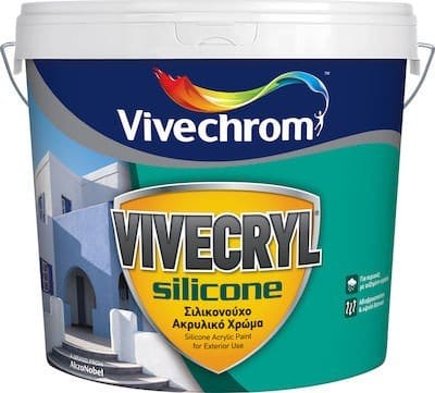 VIVECHROM VIVECRYL SILICONE ECO ΑΚΡΥΛΙΚΟ ΧΡΩΜΑ ΟΙΚΟΛΟΓΙΚΟ ΣΙΛΙΚΟΝΟΥΧΟ 3L ΧΡΩΜΑΤΑ