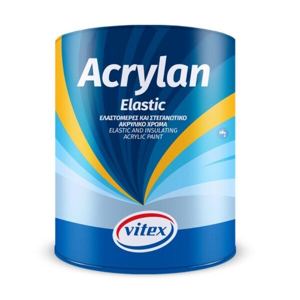 VITEX ACRYLAN ELASTIC ΑΚΡΥΛΙΚΟ ΧΡΩΜΑ ΑΔΙΑΒΡΟΧΟ ΕΛΑΣΤΟΜΕΡΕΣ ΜΟΝΩΤΙΚΟ 3L COLORS