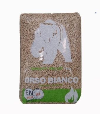 PELLET Orso Bianco EnPlus ΛΕΥΚΟ Α1 (15kg) PELLET - ΜΠΡΙΚΕΤΕΣ