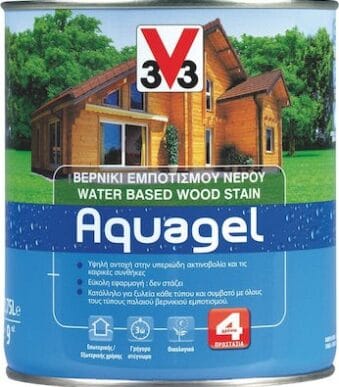 V33 Aquagel Woodstain Βερνίκι Εμποτισμού Νερού Πεύκο Σατινέ 750ml VARNISHES