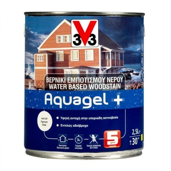 V33 Aquagel Woodstain Βερνίκι Εμποτισμού Νερού Πεύκο Σατινέ 750ml VARNISHES