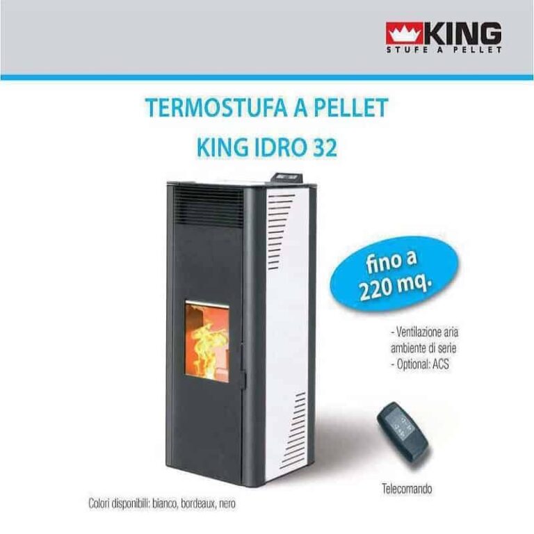 KING IDRO 32kw Σόμπα Pellet Σύνδεση με Καλοριφέρ απόδοση 95.79% Ιταλίας 220m² HEATING - COOLING