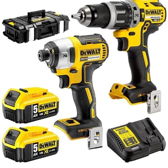 DEWALT Κρουστικό Δραπανοκατσάβιδο Dcd796 + Παλμικό Κατσαβίδι Dcf887 Μπαταριών Λιθίου 18V 2X5Ah + Θηκη Dck266P2 ΔΡΑΠΑΝΟΚΑΤΣΑΒΙΔΑ