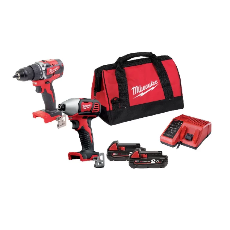 Milwaukee M18 CBLPP2C-202B – Impact Drill & Pulse Screwdriver 18V with 2 Batteries 2Ah and Case (3901000) BATTERY TOOLS