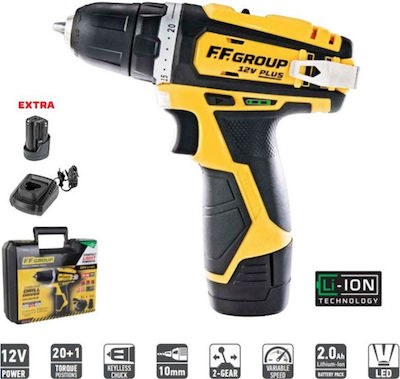 F.F. Group CDD 12V Plus Δραπανοκατσάβιδο Μπαταρίας Solo 12V 41303 DRILL SCREWDRIVERS