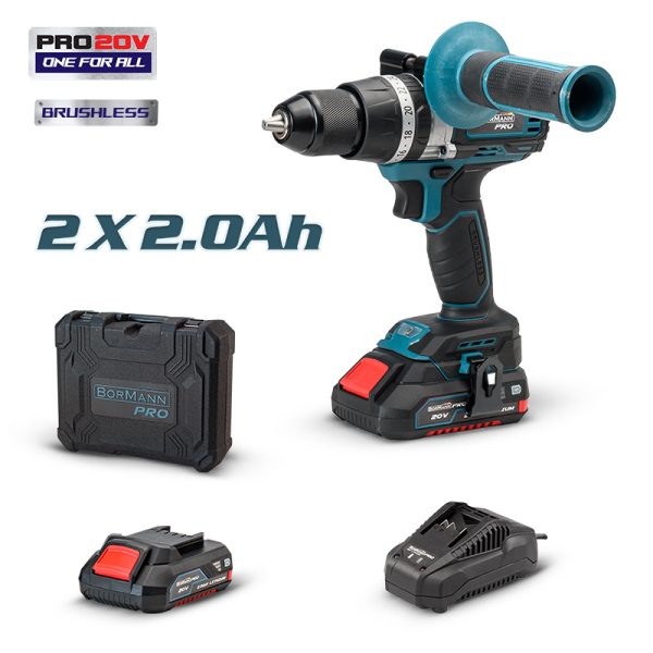 BORMANN Pro BPP9260 Σετ Δραπανοκατσάβιδο Κρουστικό Compact, Brushless 20V & Mπαταρία & Φορτιστής DRILL SCREWDRIVERS