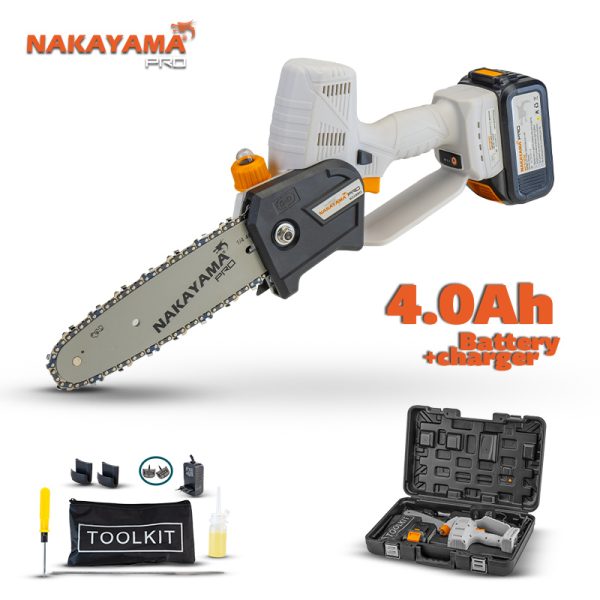 NAKAYAMA Pro EC1600 Κλαδευτικό Αλυσοπρίονο Μπαταρίας 21V, Brushless,Li-Ion, Λάμα 20cm, 1500gr ΑΛΥΣΟΠΡΙΟΝΑ