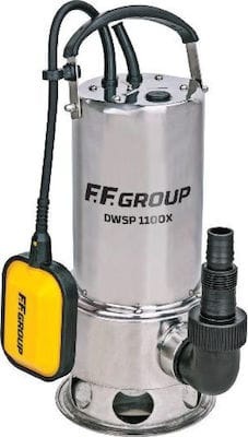 F.F. Group DWSP 1100X Inox Μονοφασική Αντλία Ακαθάρτων / Λυμάτων 1.5hp PUMPS