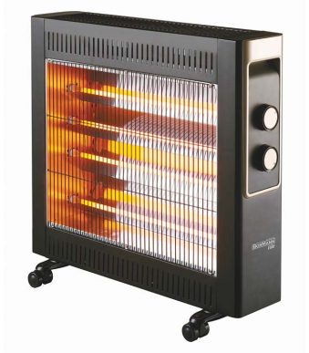 BORMANN Elite BEH6100 Θερμάστρα Χαλαζία 2200W Δαπέδου Μαύρη QUARTZ STOVES