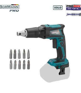 BORMANN Pro BBP5150 Κατσαβίδι Γυψοσανίδας 20V Brushless Μπαταρίας, SOLO BATTERY TOOLS