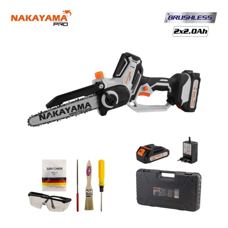 NAKAYAMA EC1200 Κλαδευτικό Αλυσοπρίονο Μπαταρίας 21V,Brushless,Li-Ion,Λάμα 20cm,1.3kg ΑΛΥΣΟΠΡΙΟΝΑ